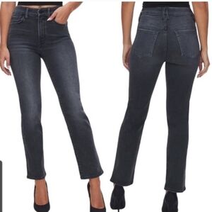 Good American 14-18 always fits good legs straight black high rise stretch